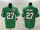 Men's Philadelphia Eagles #27 Quinyon Mitchell Green 2025 Super Bowl LIX Patch F.U.S.E. Throwback Vapor Untouchable Limited Stitched Jersey,baseball caps,new era cap wholesale,wholesale hats